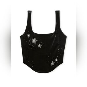 NWT Victoria Secret Very Sexy Starstruck Shine Velvet Corset Top, S-DD